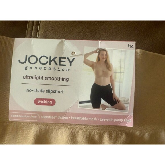 NWT Ladies’ Jockey Generation Seamfree Stretch Slipshorts (Cream, Medium) - Picture 5 of 7